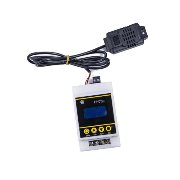 Реле контроля температуры и влажности на DIN-рейку XY-DTH1, выносной датчик