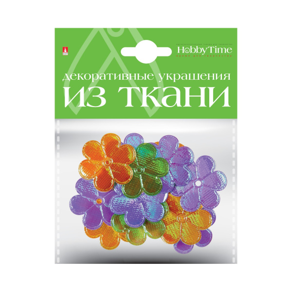 Декоративные украшения из ткани, набор №6, "Цветы L" Hobby Time 2-159/02