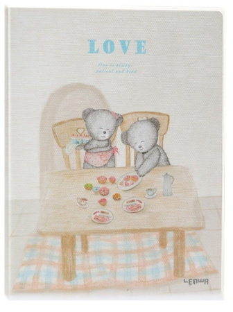Блокнот LENWA А5, 96 листов в ПВХ обложке 1+1 "Love. Bears" LJTA53443-11150C