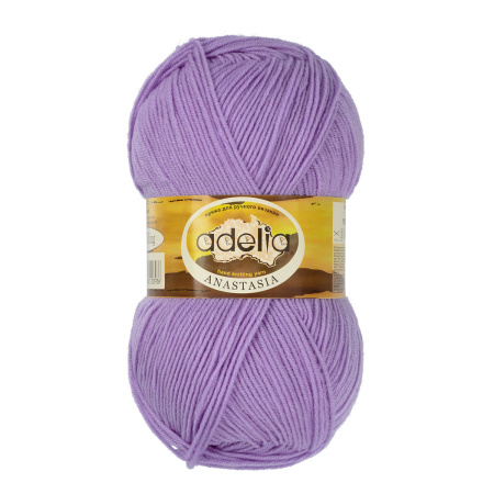 Пряжа ADELIA "ANASTASIA" 100% акрил 1 шт. х 100 г 330 м ± 10 м №19 сиреневый