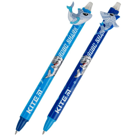 Ручка шариковая KITE "Shark" 0,5мм., синяя. автомат (K22-393)