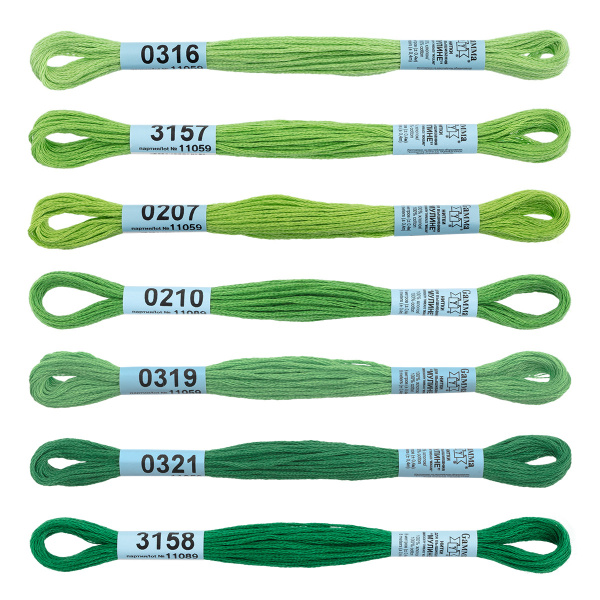 Набор мулине "Gamma" "СПЕКТР" 100% хлопок 7 x 8 м apple