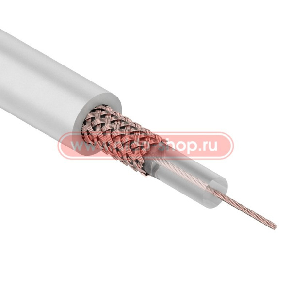 Кабель коаксиальный 75Ом, OD4.0мм, внутр., PVC Cu/Cu 72%, метражом, Rexant MicroCoaxial 01-2601