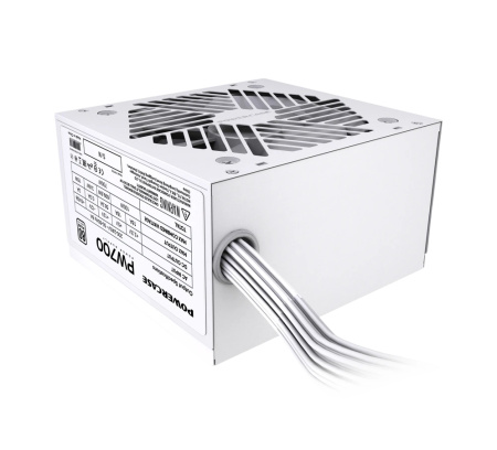 Блок питания 700Вт Powercase PW700 White (APFC,120мм,2PCI-E,5SATA,80+)[PSW-700W-DC]
