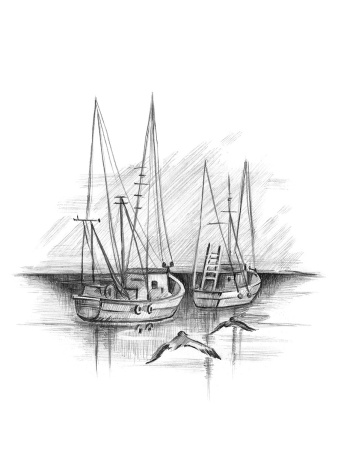 Раскраска ч/гр. карандашами "Морской залив" Фрея RPSB-0052