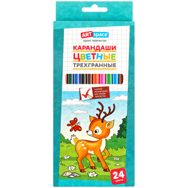 Карандаши 24цв. ArtSpace "Лесные жители" CP_46638