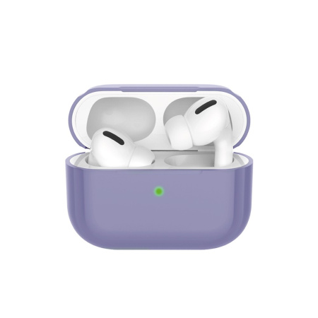 Чехол силиконовый для Apple Airpods Pro Deppa Серая Лаванда (47060)