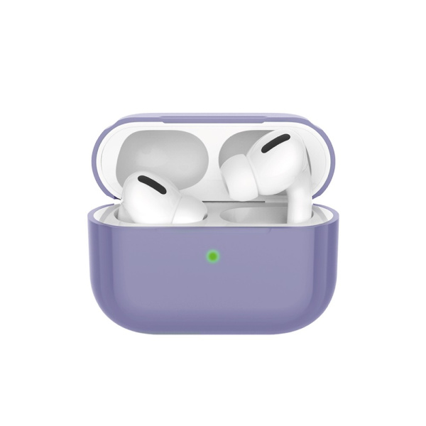 Чехол силиконовый для Apple Airpods Pro Deppa Серая Лаванда (47060)