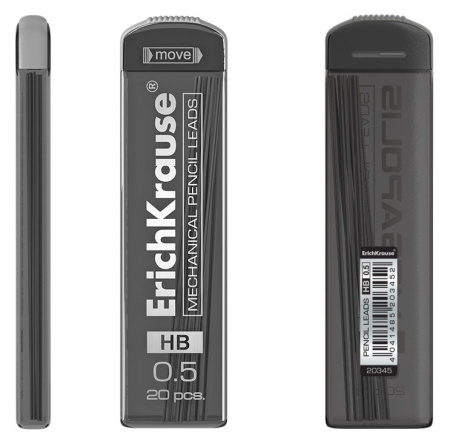 Грифель 0,5мм. Erich Krause "Megapolis" HB 20шт. (20345) Грифель 0,5мм. Erich Krause "Megapolis" HB 20шт. (20345)