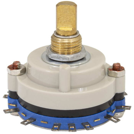 Переключатель галетный 3P4T, 30в, 0.5а, в корпус M9, RCL371-1-3-4