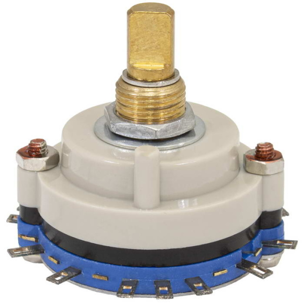 Переключатель галетный 3P4T, 30в, 0.5а, в корпус M9, RCL371-1-3-4