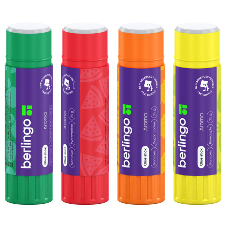 Клей-карандаш BERLINGO 25гр. "Aroma" ароматизир. (FPp_25200)