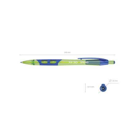 Ручка шариковая Erich Krause "XR-30 Spring" 0,7мм., автоматическая, синяя (43622)