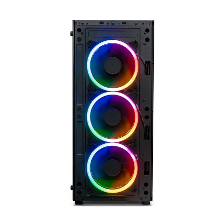 Корпус ATX Б_БП XASTRA A300 4FRGB  Black (USB3.0,Audio,TG,черный,Mesh,4х120мм FRGB,CPU Cooler до 160мм, VGA до 340мм)[A300-4FR12F]