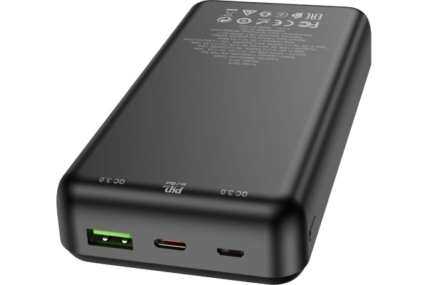 Аккумулятор внешний 20000_mAh HOCO J87A USB 3.0/PD20W/Micro USB (черный)