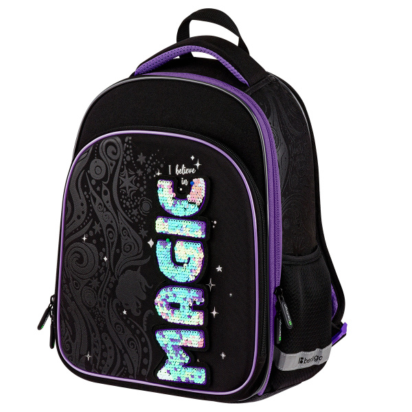 Ранец Berlingo Expert Plus "Purple Magic" 38*29*15см, 2 отделения, 2 кармана RU-EXPL-1103