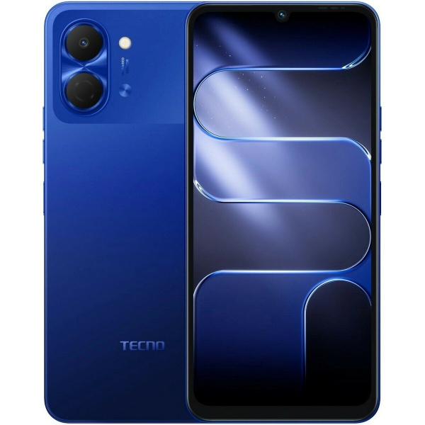 Смартфон Tecno Spark Go 3 4Гб 128Гб Galaxy Blue 6.75", IPS, 1600*720, 2*1.8+6*1.6ГГц, 13Мп, 8Мп, 4G, 5000мАч, And 15
