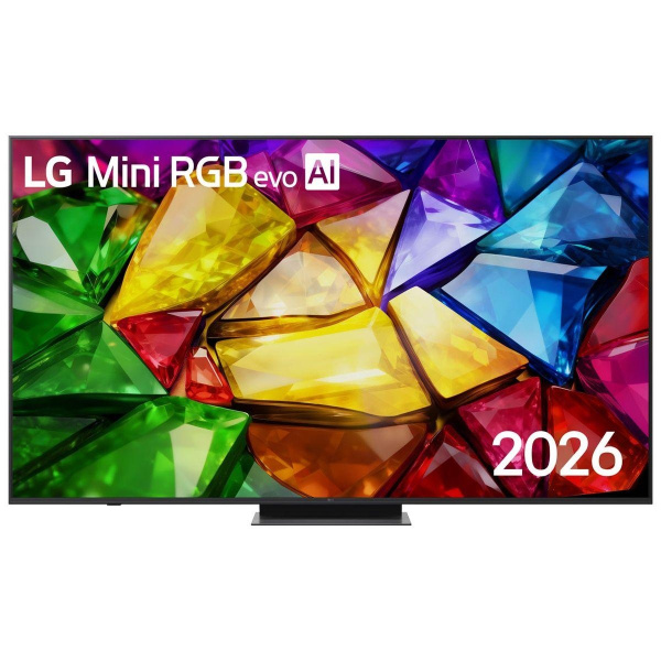 Телевизор ЖК 75'' LG/ 75", Ultra HD, MiniRGB LED, Precision Dimming Technology , Smart TV (WebOS 26), Wi-Fi 5, DVB-T2/C/S2, MR, 120Hz Native (VRR 144Hz), 2.0ch (20W), 3хHDMI, 1хUSB, 2 Pole, черный графит, 2026