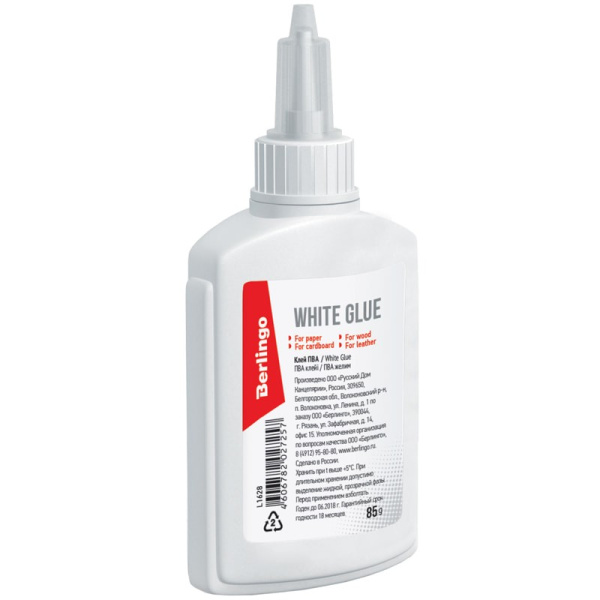 Клей ПВА BERLINGO 85г. (L1628)