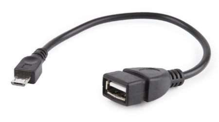 Кабель USB2.0 USB(f)-MicroUSB(m)  0.15м Cablexpert (A-OTG-AFBM-03), OTG, удлиненный разъем micro USB