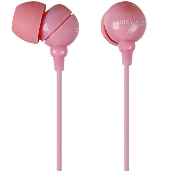 Наушники SmartBuy SBE-3100 Color Trend вставные, 32 Ом, кабель 1.2м, Розовый