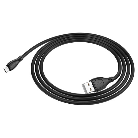 Кабель MicroUSB(m) - USB(m) HOCO X61 1м 2.4A силиконовый, черный