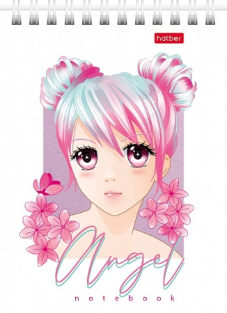 Блокнот Hatber А6 40л. "Ангелы аниме" 40Б6В1гр