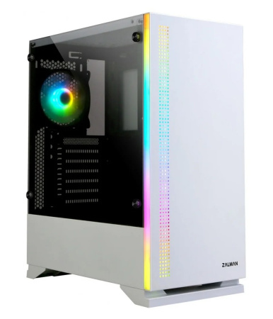 Корпус ATX Б_БП Zalman S5 (USB3.0, Audio,RGB подсветка,Window,белый)