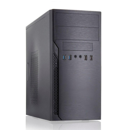 Корпус FoxLine Case Foxline FL–628-FZ450R-U32 |FL–628-FZ450R-U32| mATX case, black, w/PSU 450W 12cm, w/2xUSB2.0, w/2xUSB3.0 w/pwr cord, w/o FAN