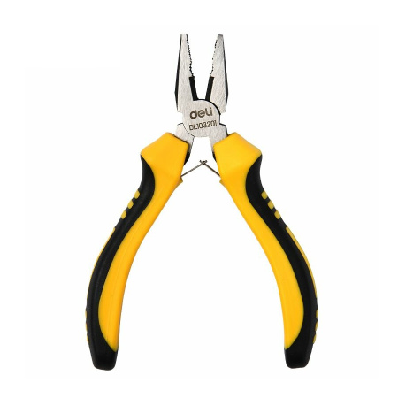Плоскогубцы 115мм, Deli DL103201, двухкомпонентная рукоять