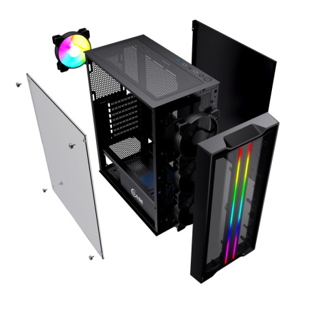 Корпус ATX Б_БП Powercase Mistral Evo (USB3.0, Audio, WN, ARGB, черный)[CMIEB-F4S]
