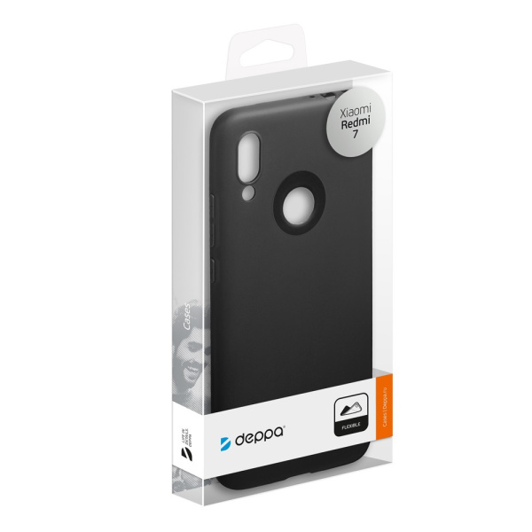 Накладка для Xiaomi Redmi 7 Deppa Gel Color Case черная (87143)