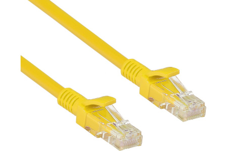 Патч-корд  0.3м кат_5E UTP желтый