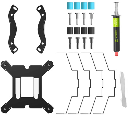 Кулер S115х/1200/1700/1851/AMx XASTRA AR400 ARGB Basic (220W/120mm/800-1800rpm/ARGB/4 тепл.трубки)[AR400-XXAFPB-GL]