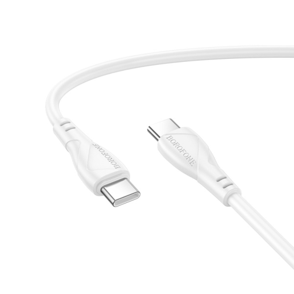 Кабель USB Type-C (m) - USB Type-C (m) BOROFONE BX121 60W, 1.0м 3.0A белый