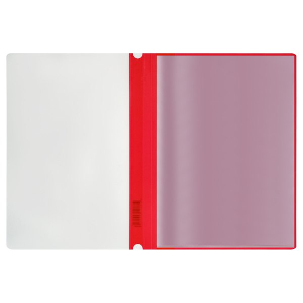 Скоросшиватель пластиковый А4 160мкм. СТАММ с 10 вкладышами, с перфорацией, красный (ММ-31755)