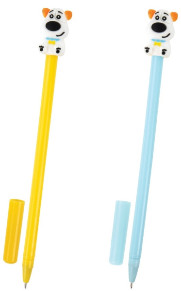 Ручка шариковая ЮНЛАНДИЯ "Собачка" 0,7мм, синяя (143807)