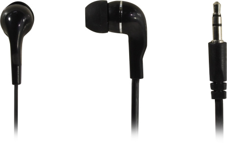 Наушники SmartBuy SBE-011K вставные, 16Ом, 104дБ, кабель 1.2м, Black