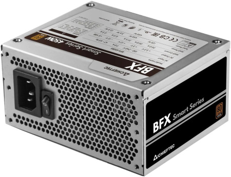 Блок питания SFX 450Вт Chieftec Smart BFX-450BS (APFC,90мм,PCI-E,3SATA,80+BRONZE)[BFX-450BS]