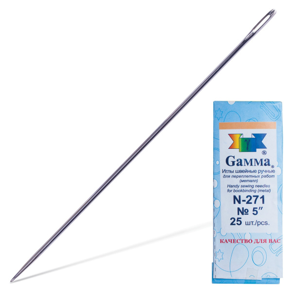 Иглы для прошивки документов Gamma , 1 шт, размер 5" (125мм) N-271