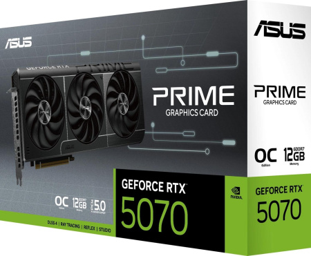 Видеокарта Asus PCI-E 5.0 PRIME-RTX5070-O12G NVIDIA GeForce RTX 5070 12Gb 192bit GDDR7 2557/28000 HDMIx1 DPx3 HDCP Ret