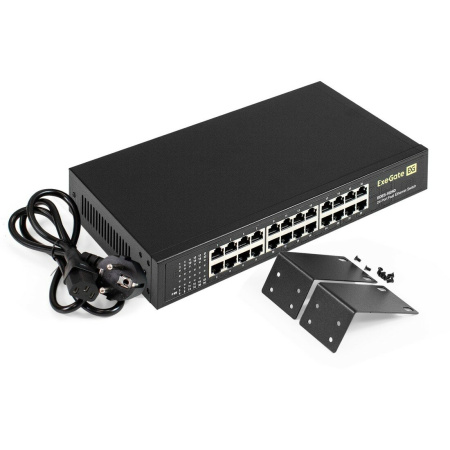 Коммутатор ExeGate EDES-1024D 24-port 10\100_Mbps металлический корпус