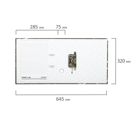 Папка-регистратор 75мм. STAFF " Profit" мраморн. покр., черный (272007)