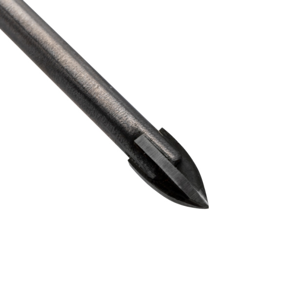 Сверло по стеклу и керамике 3мм, 4 грани, под патрон 1/4"HEX, Kranz KR-91-0646