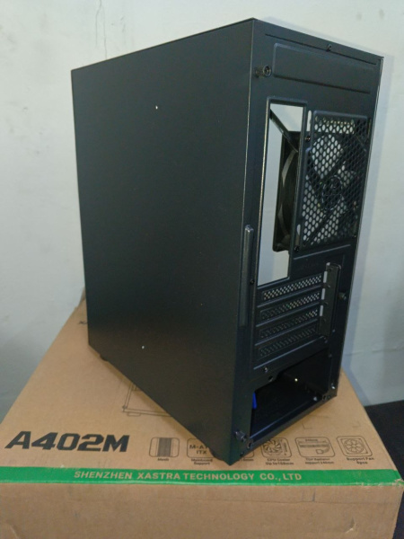 Распродажа! Корпус mATX Б_БП XASTRA A402M 4ARGB Black (USB3.0,Audio,TG,черный,Mesh,4х120мм FRGB,CPU Cooler до 159мм, VGA до 310мм)(царапины)