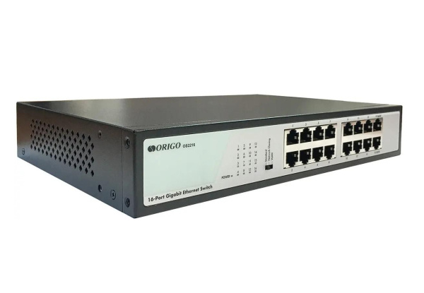 Коммутатор ORIGO OS2216/A1A 16-портовый неуправляемый 1000 Мбит/с