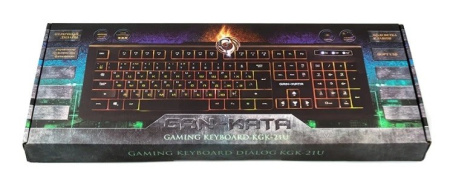 Игровая клавиатура USB Dialog Gan-Kata KGK-21U мембранная, подсветка, Black