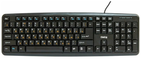 Клавиатура USB Dialog KM-025U мембранная, 104 клавиши, Black