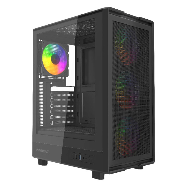 Корпус ATX Б_БП Powercase Mistral A4B (USB, Audio,TG, 4x120mm FRGB, черный)[CMAB-L4]
