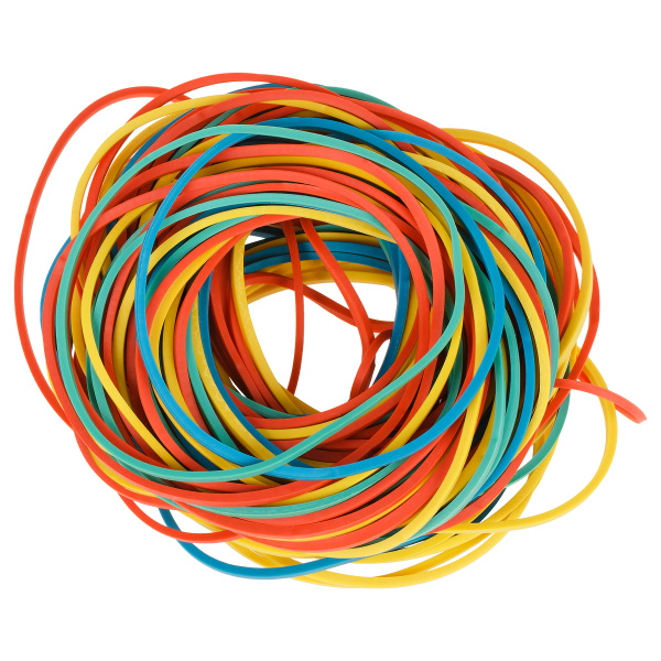 Резинка банковская OfficeSpace 200 грамм, диаметр 60мм, ассорти (355995)